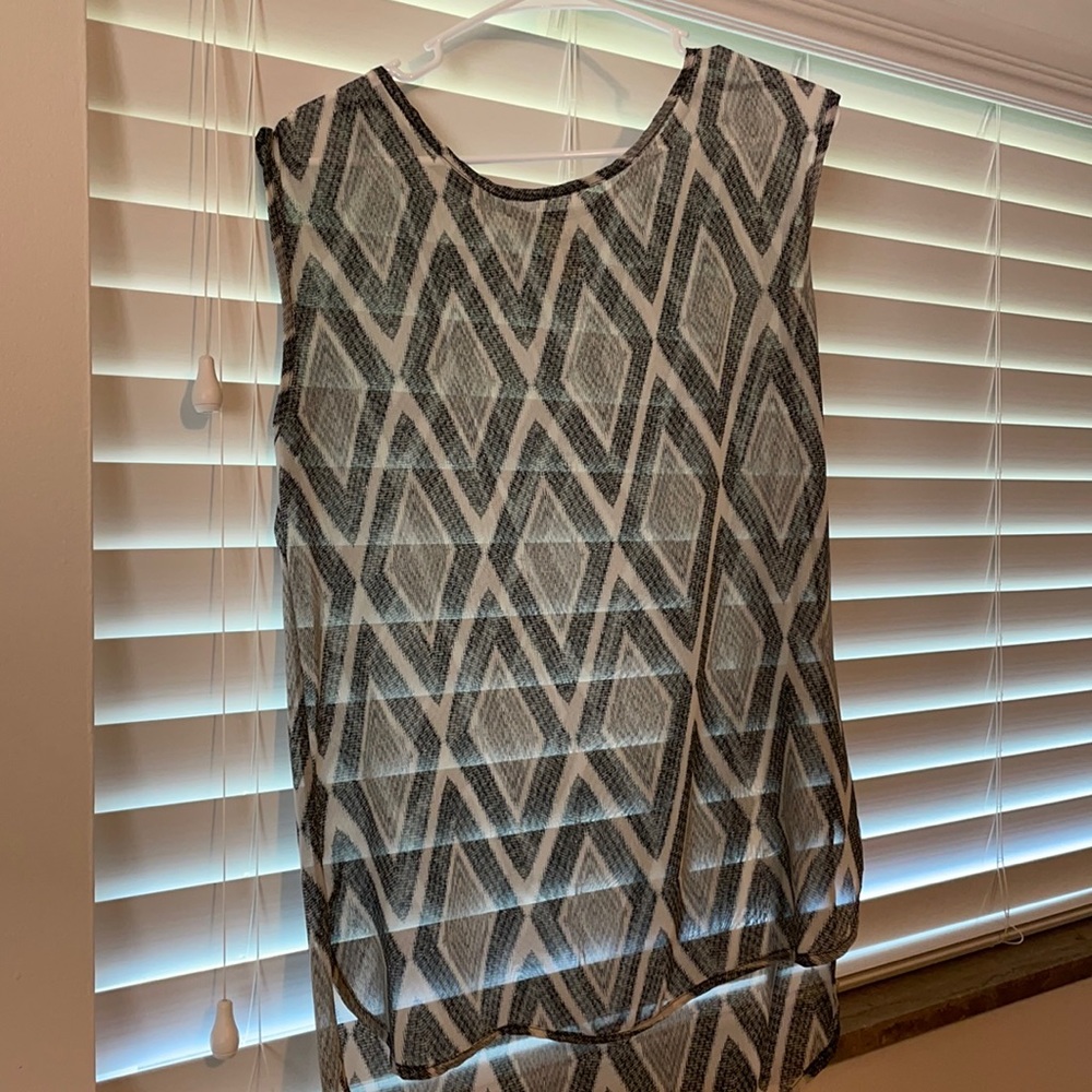Black gray and white sheet tank - size M (no tags)